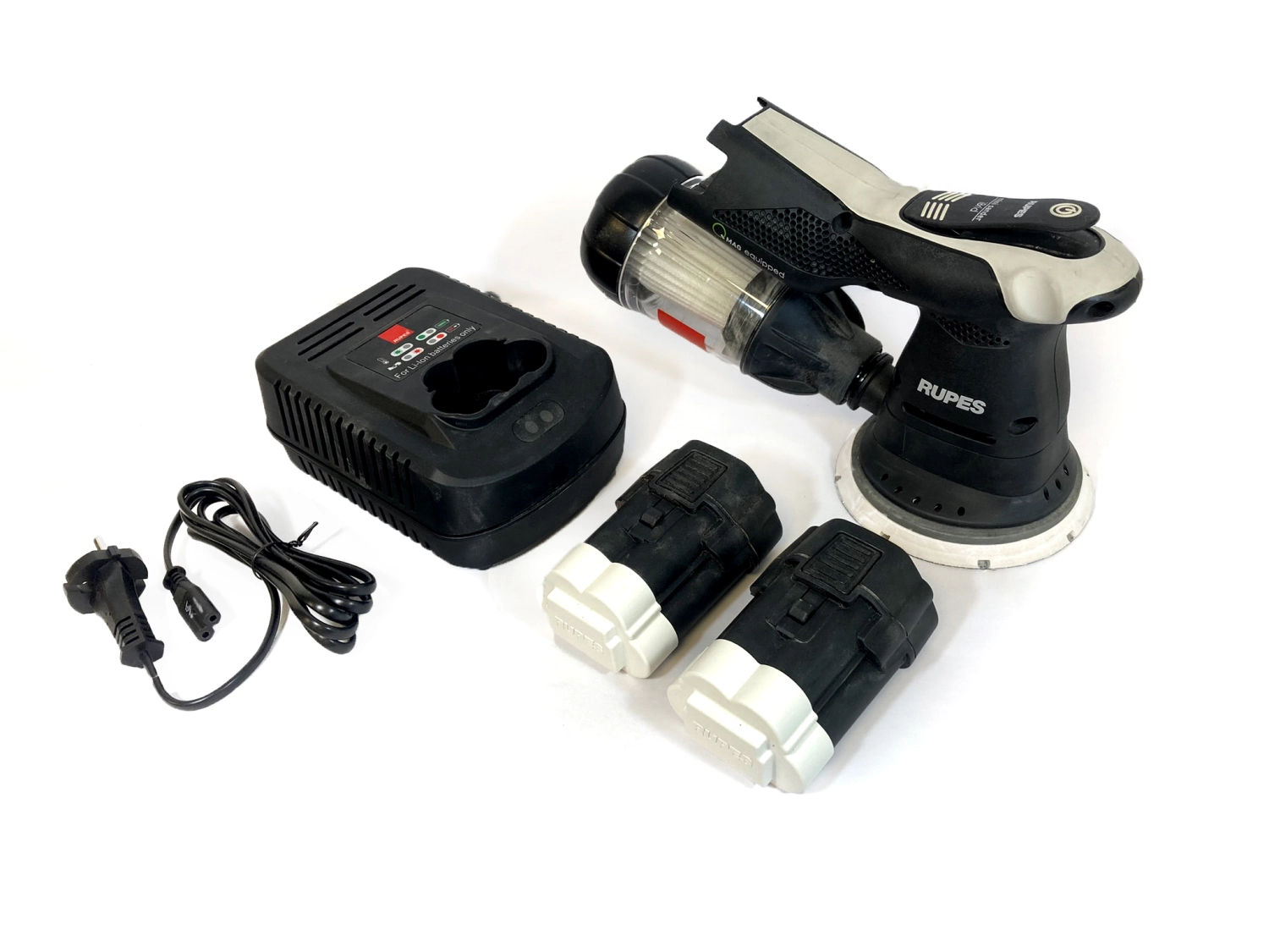 RUPES RU-HSR73 18V Li-ion Accu Excentrische schuurmachine set (2x 2.5Ah) - iBrid - met stofafzuiging - in systainer