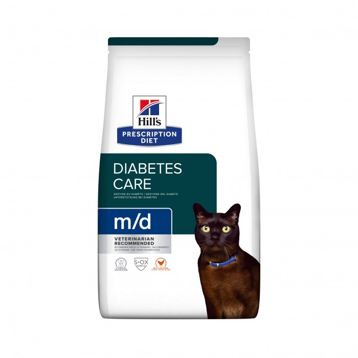 HILL'S Prescription Diet m/d Diabetes Care au Poulet - Croquettes pour chat