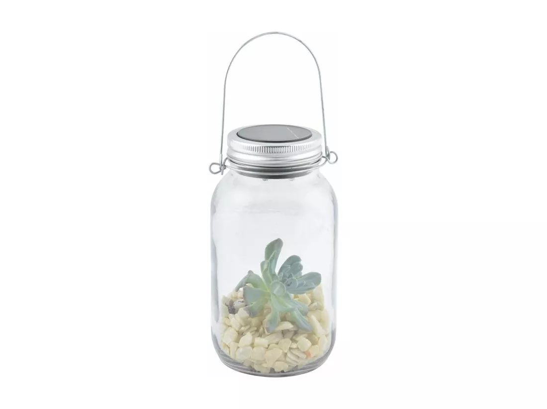 Bocal solaire LED en verre