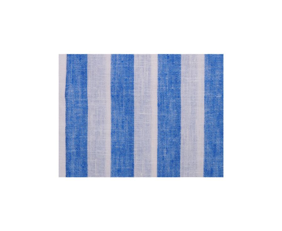 Chemise coton lin rayée Bleu et Blanc - BRUNIEN