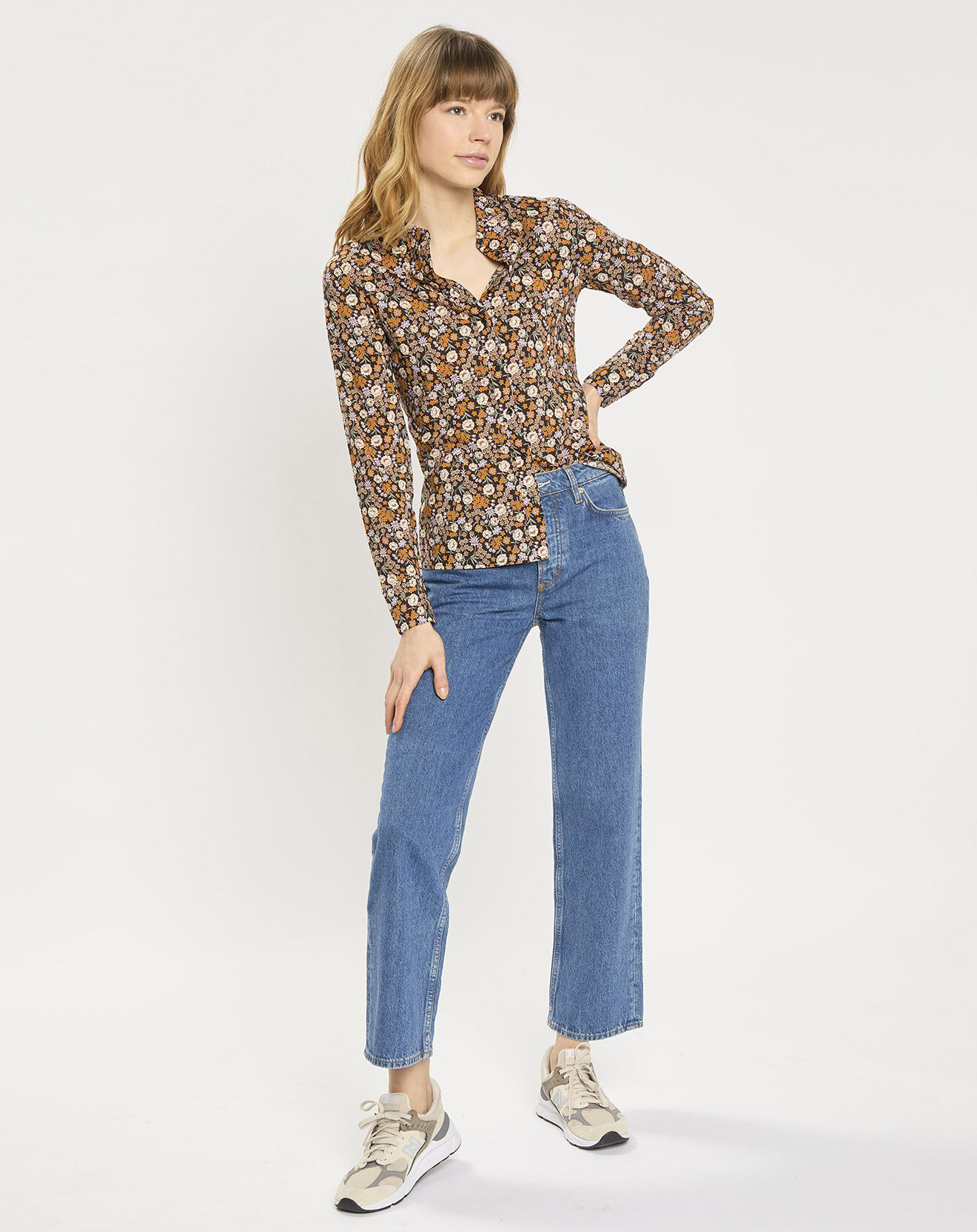 Scotch & Soda Jean Regular Fit taille haute Sky bleu brut