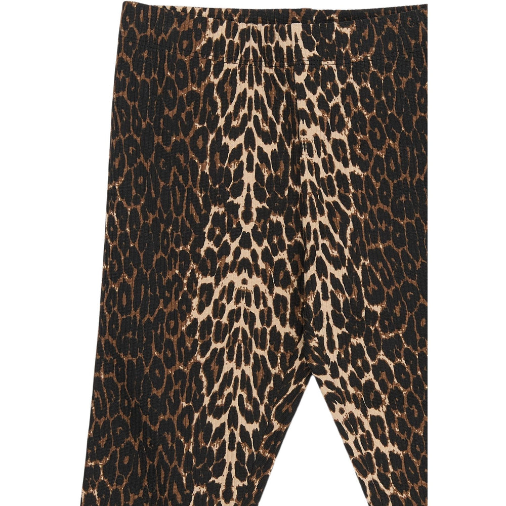 Køb The New Oxford Tan AOP Ellen Rib Leggings