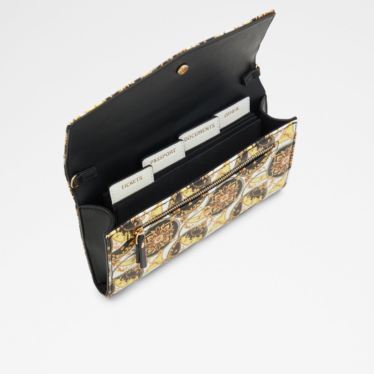 Caenia Black-Gold Multi Women Wallets