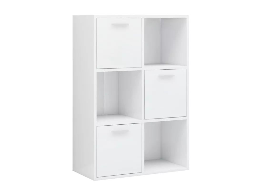 Armoire de rangement Blanc brillant Bois d’ingénierie