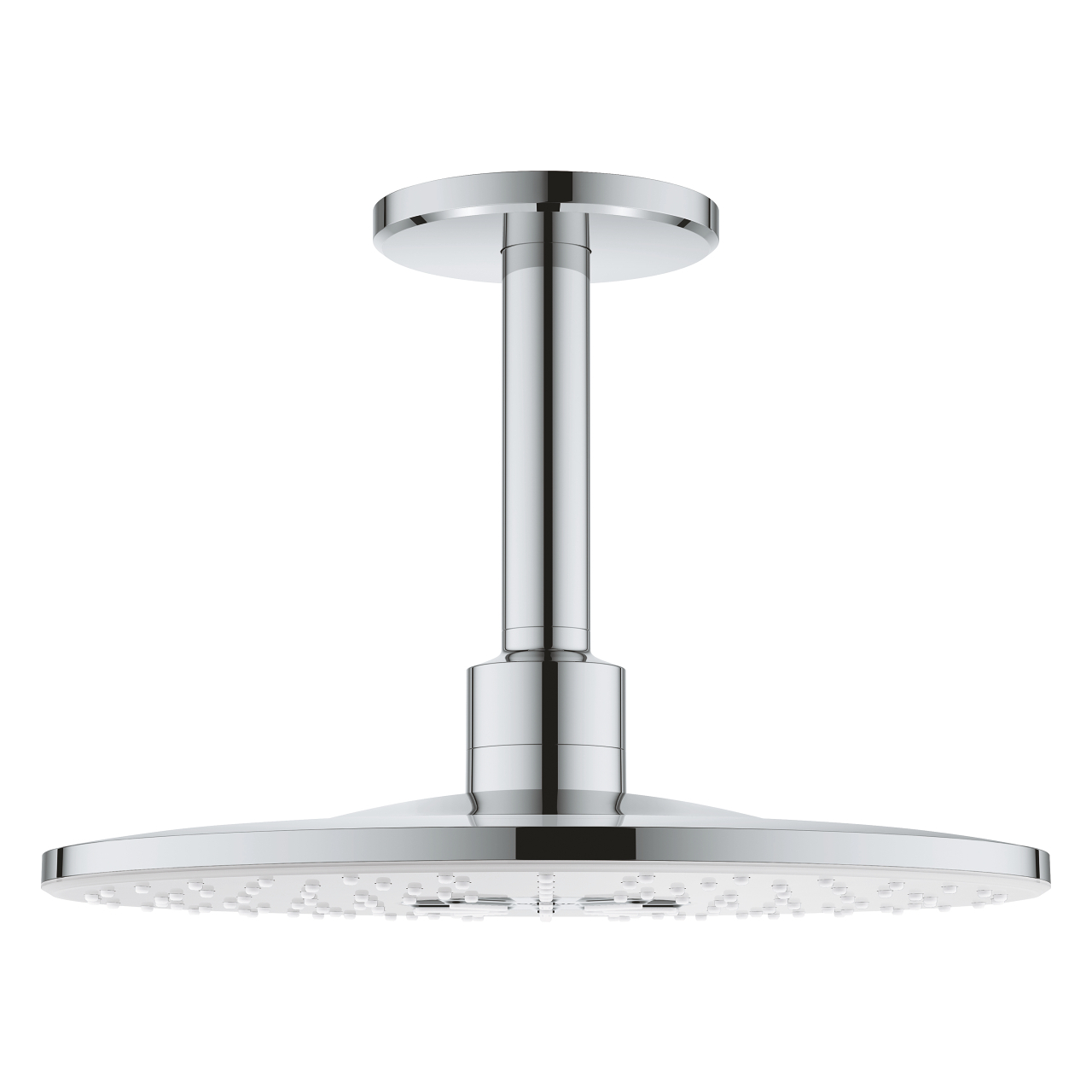 Grohe Rainshower hoofddouche met plafondarm met 2 straalsoorten chroom/wit