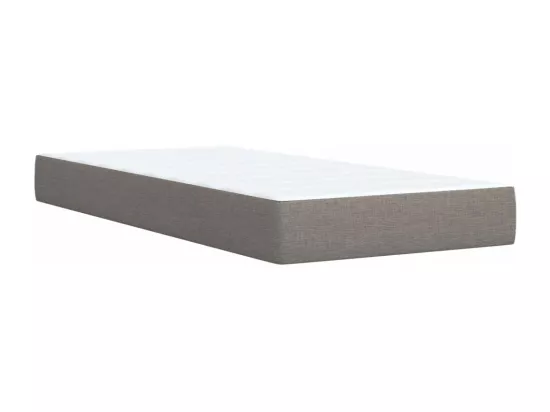 Sommier à lattes de lit avec matelas Taupe 90x190 cm Tissu
