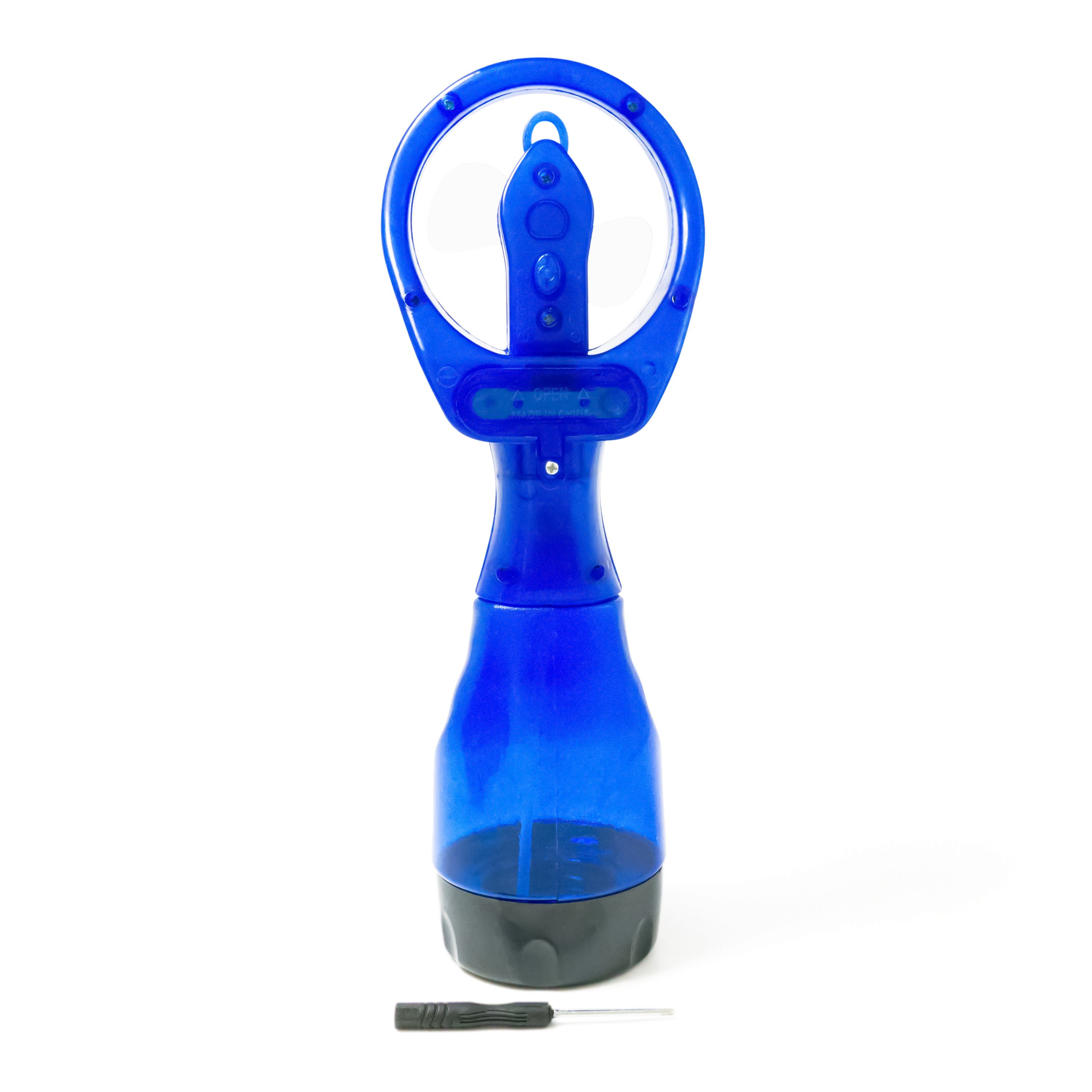 (27cm) Hand Ventilator mit Wasser Sprühfunktion - Blau