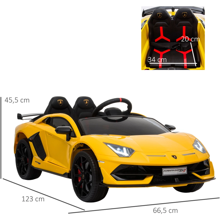HOMCOM Kinderauto Lamborghini elektrisch gelb