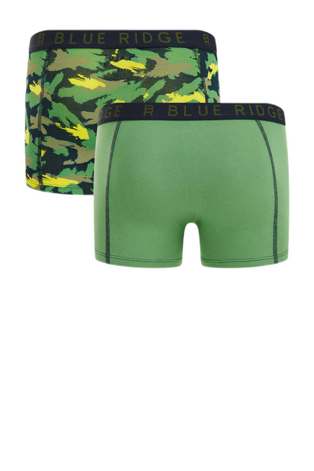 boxershort - set van 2 groen/zwart