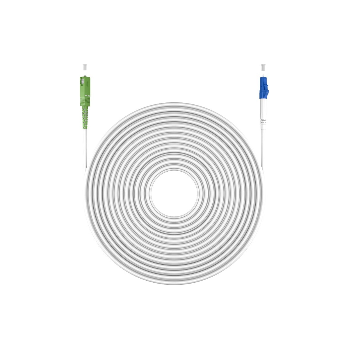 Goobay Fiberoptisk kabel (FTTH), Singlemode (OS2) Hvit, hvit (Simplex), 0,5 m