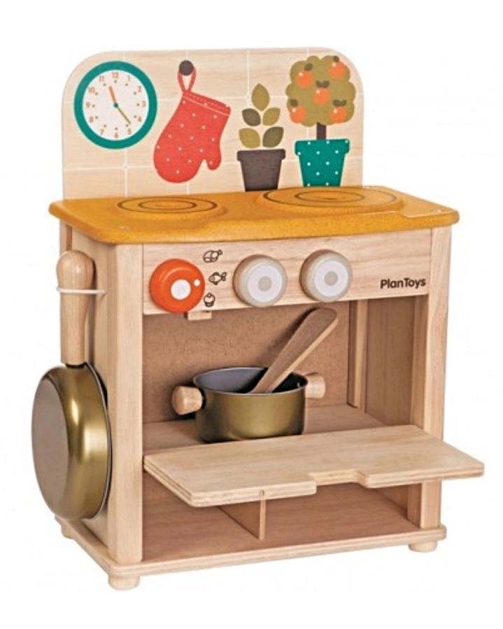 Spielküche COOKING AT HOME 4-teilig aus Holz