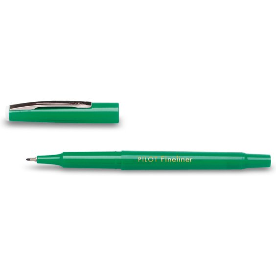 Stylo feutre Pilot Fineliner vert à capuchon pointe 1,2 mm - écriture extra-fine