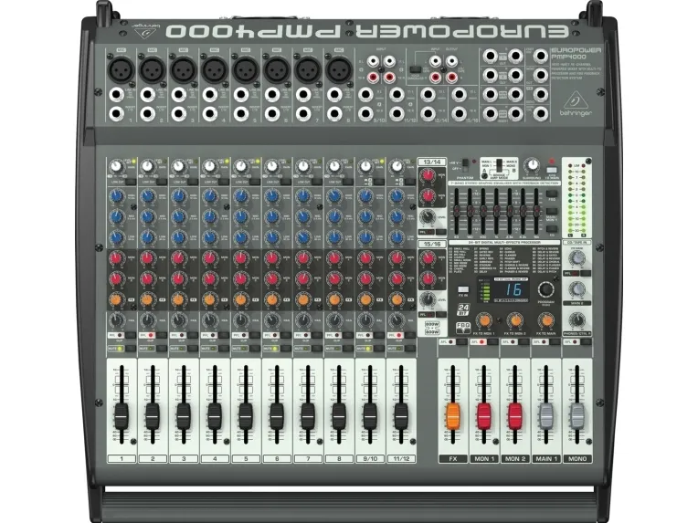 Behringer PMP4000, 20 kanaler, 1050 W, Sort