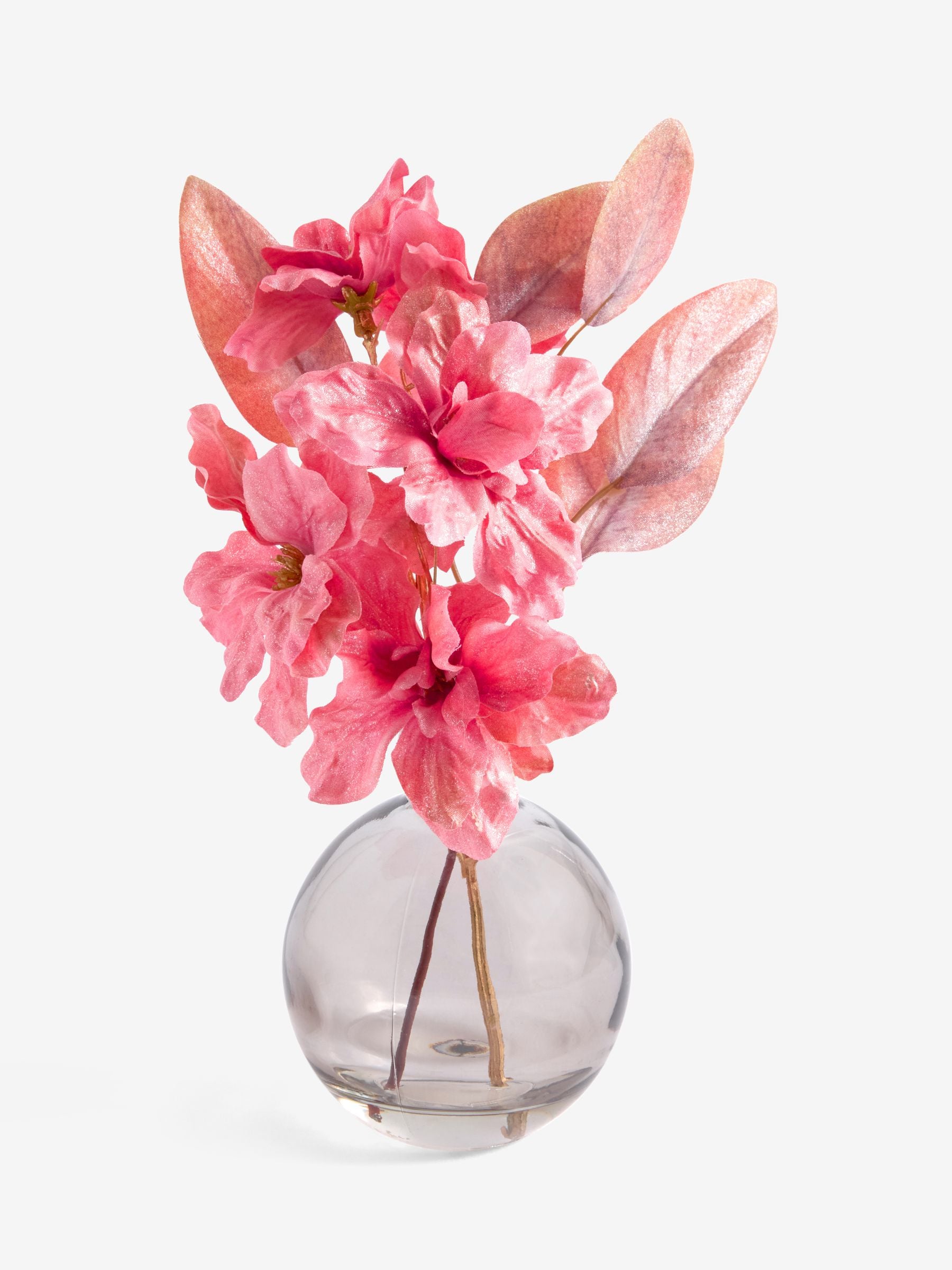 Artificial Azalea In Glass Vase