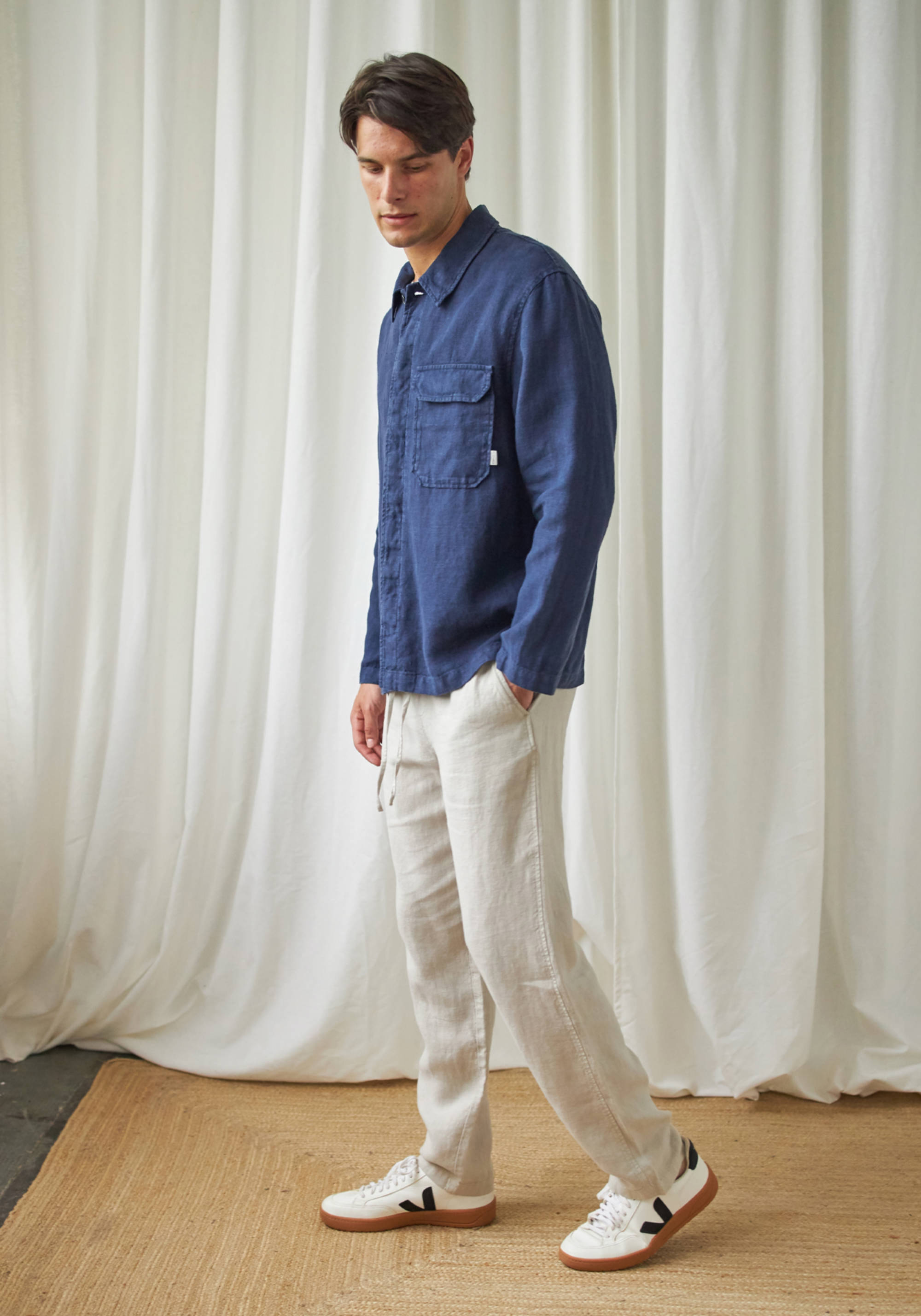 Twothirds Leinen-Jacke Walpole Navy Blue