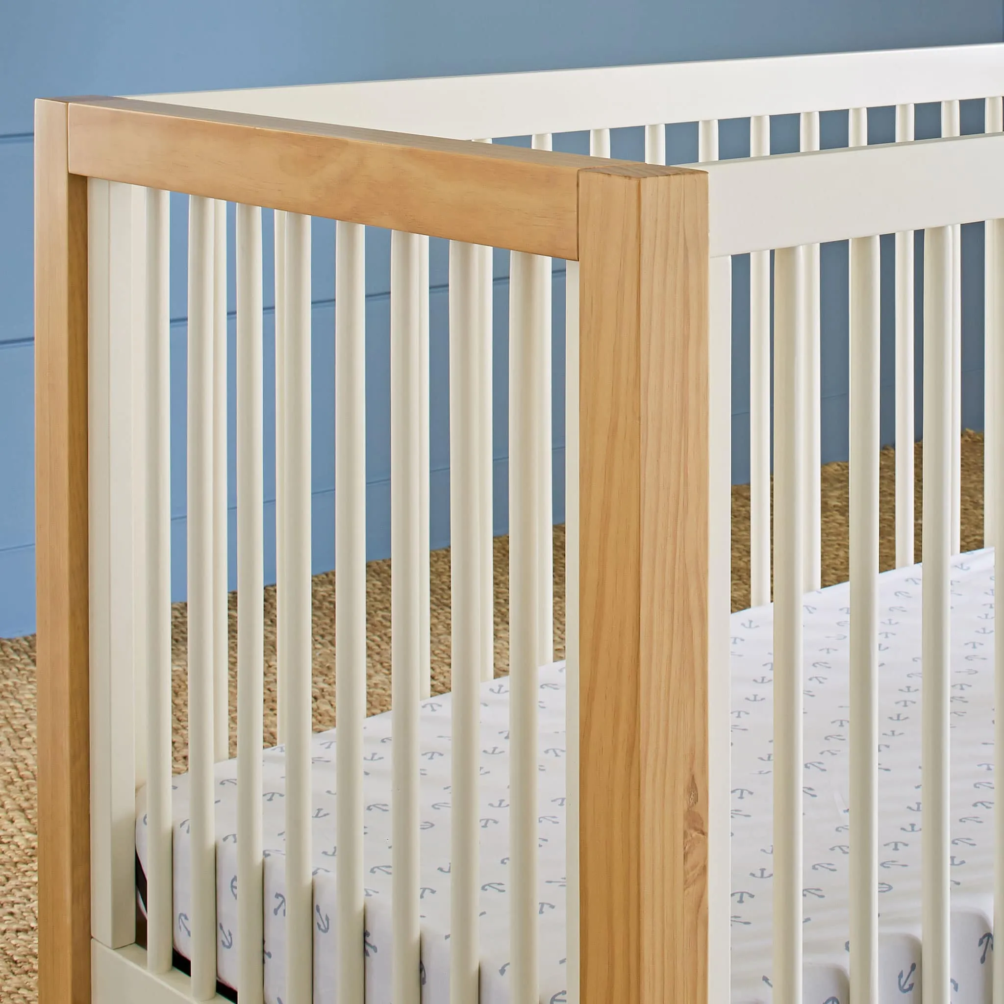 Million Dollar Baby Couchette Convertible 3-en-1 Nantucket - Miel  Blanc Chaud