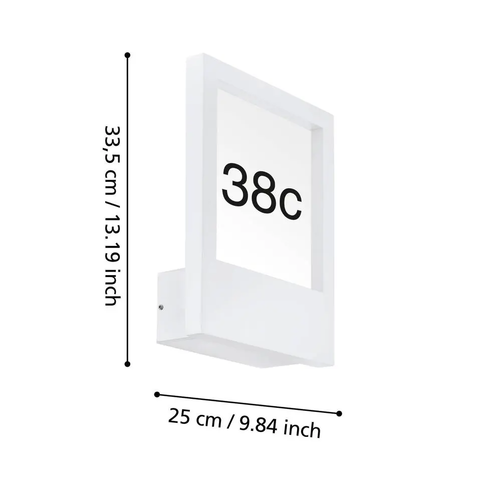 EGLO Monteros Wandlamp - E27 - Aluminium/Kunststof/Glas - Wit