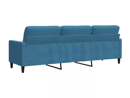 Canapé à 3 places Bleu 210 cm Velours