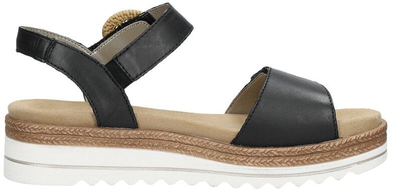 Remonte Sandalen Plat zwart
