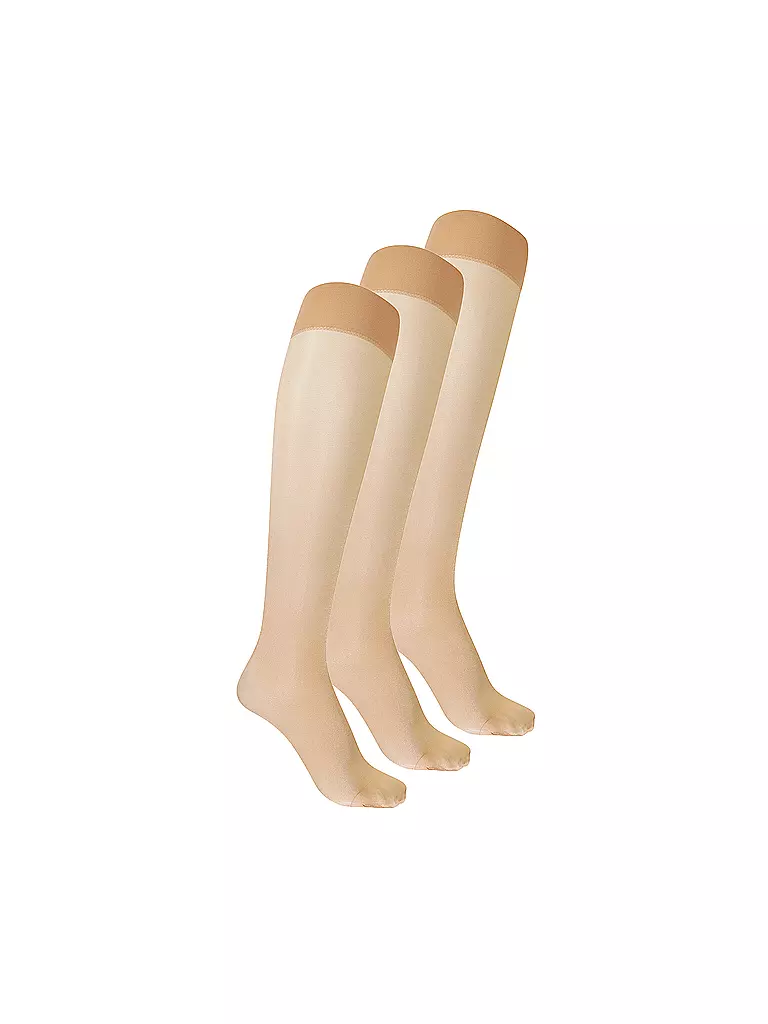 WOLFORD Kniestrümpfe 3er Pkg. gobi  beige
