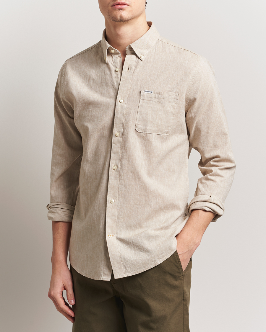 Barbour Lifestyle Nelson Linen/Cotton Shirt Stone
