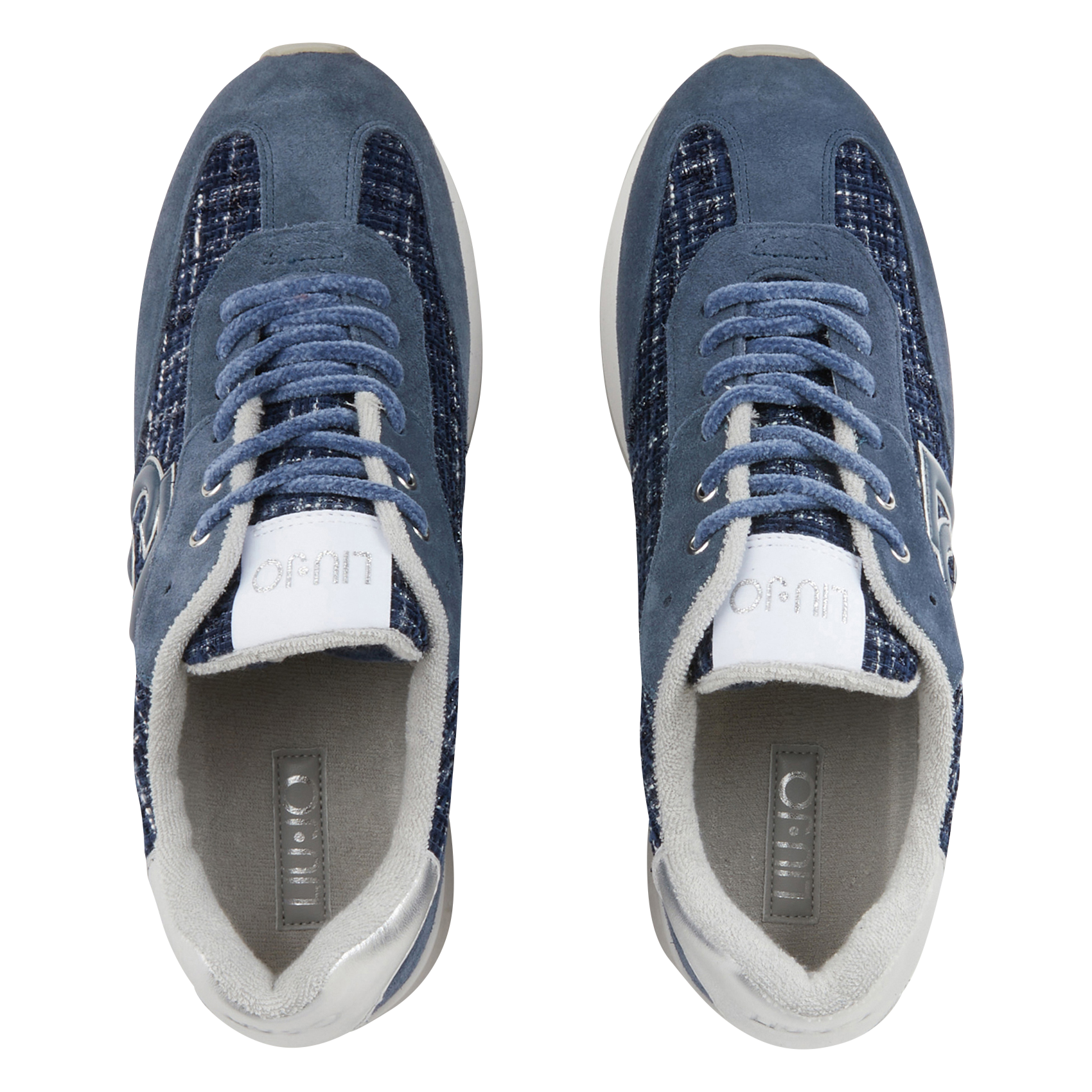 DREAMY 02 - Baskets à plateforme en cuir mélangé | Bleu