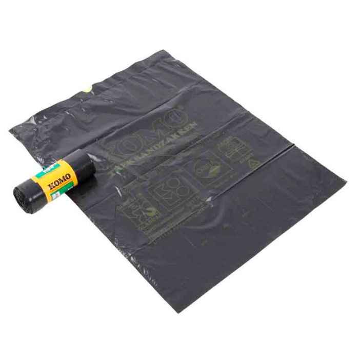 Afvalzakken Trekband sluitlint 60x80cm 300stuks KOMO grijs 60liter 43my (4014100014764)