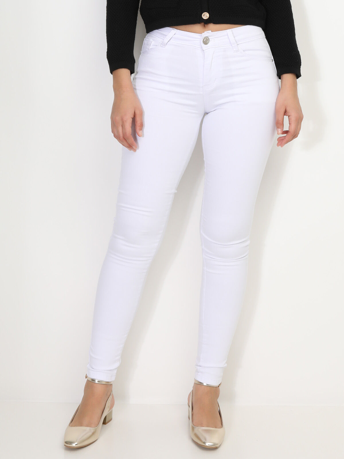 Jeans skinny Push-Up- Blanc