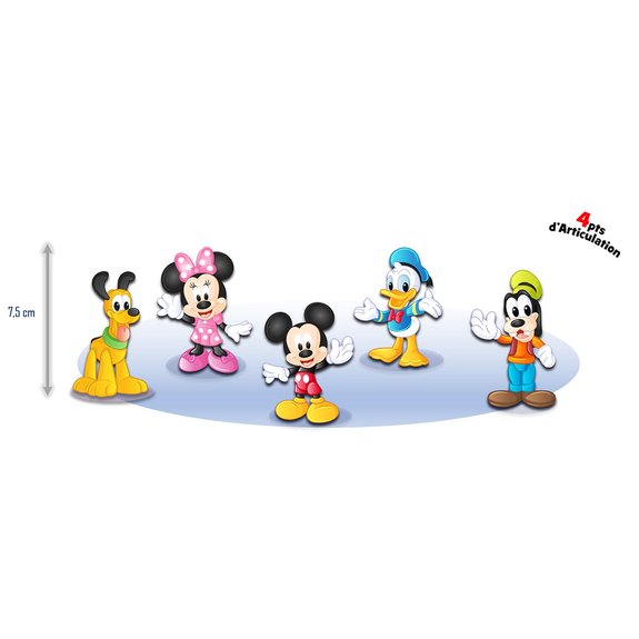 Mickey - Coffret 5 figurines 7,5 cm Articulées