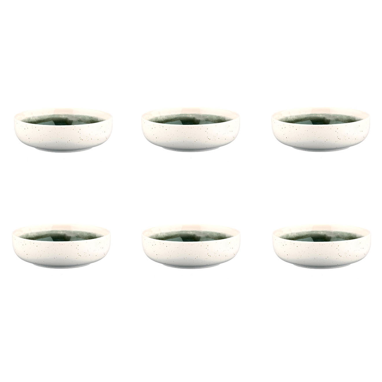 Bjorn 6 Bols Oxygen gris/vert bouteille/beige - D.13 cm