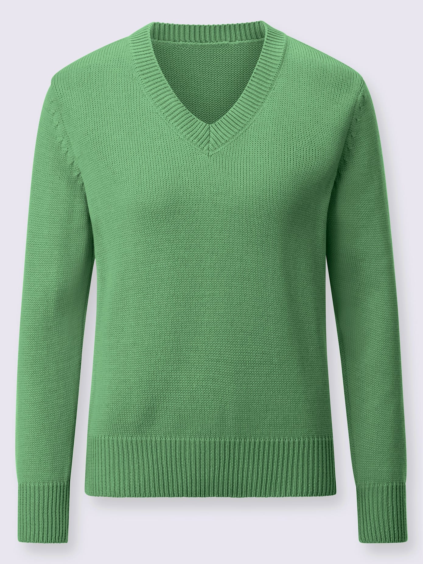 Pull femme coupe classique col en v finitions côtelées