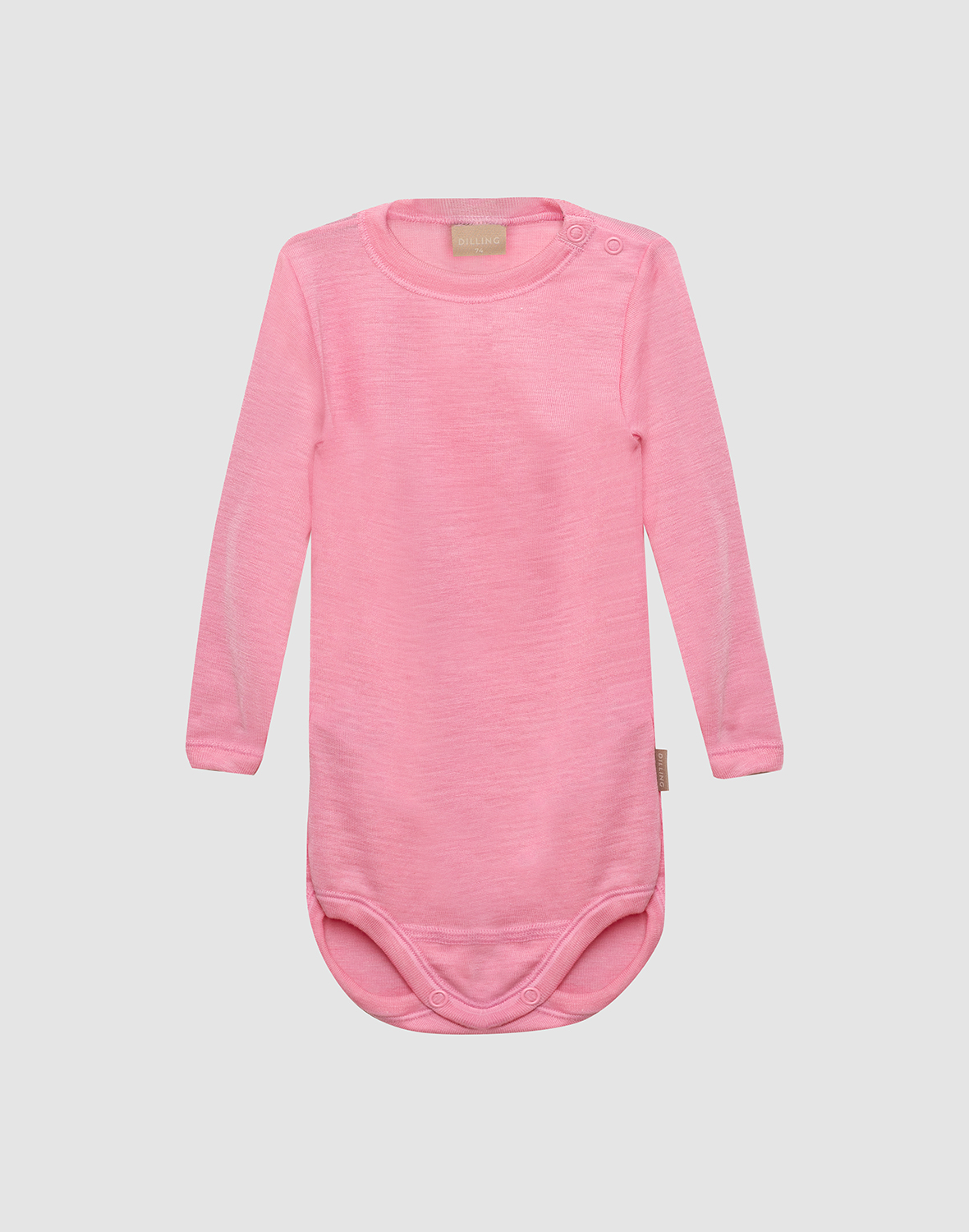 Romper met lange mouwen van merinowol/zijde voor baby's