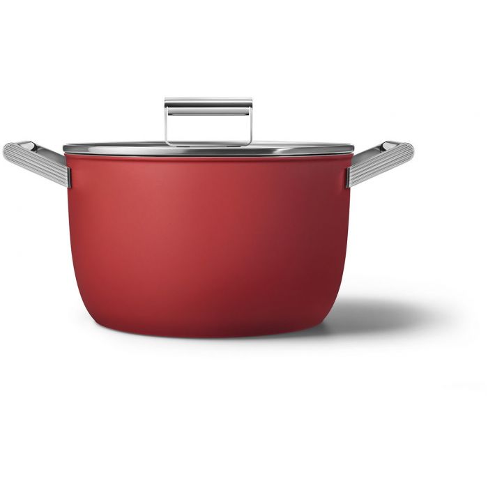 SMEG Kochtopf mit Deckel 26 cm CKFC2611RDM Rot