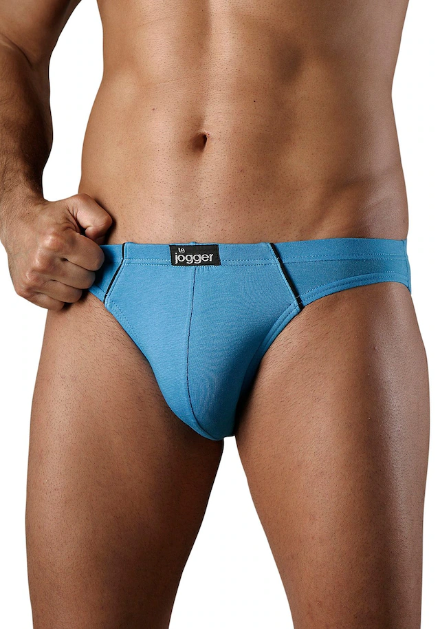 le jogger® Slip »Minislip«, 8 Stk. , knappe Form, schöne Farben mit kontrastfarbenen Pipings