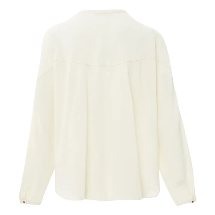 Pomandère Blouse Crêpe de Coton | Blanc