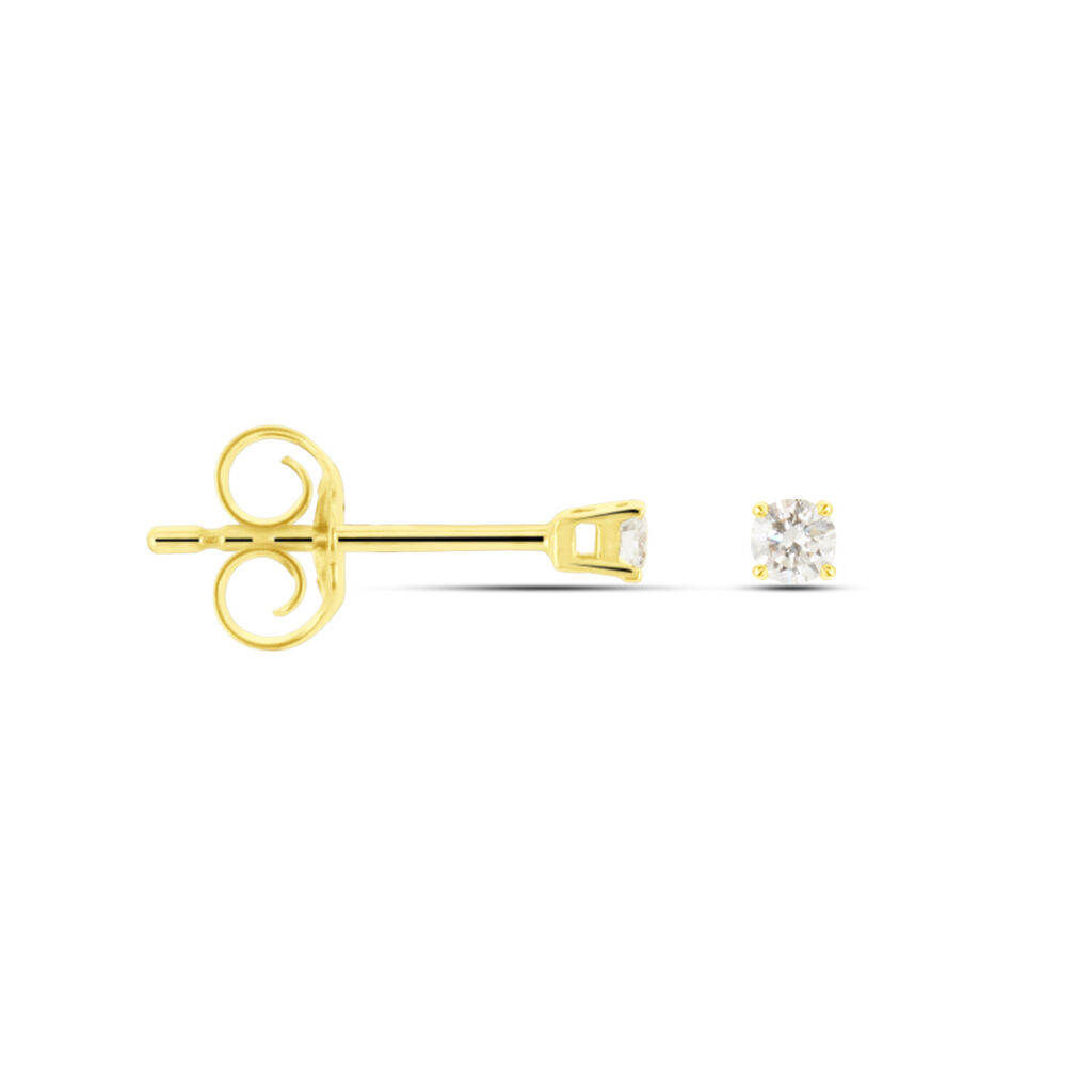 Boucles D'oreilles Puces Aphrodite Or Jaune Diamant