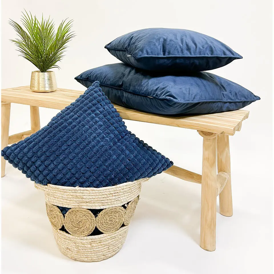 Sierkussen Finn - Insignia Blue - 45x45 cm