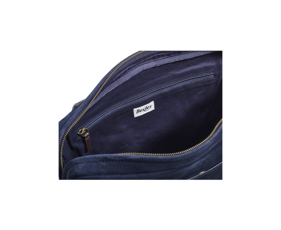 Cartable en velours marine - HARWINTON