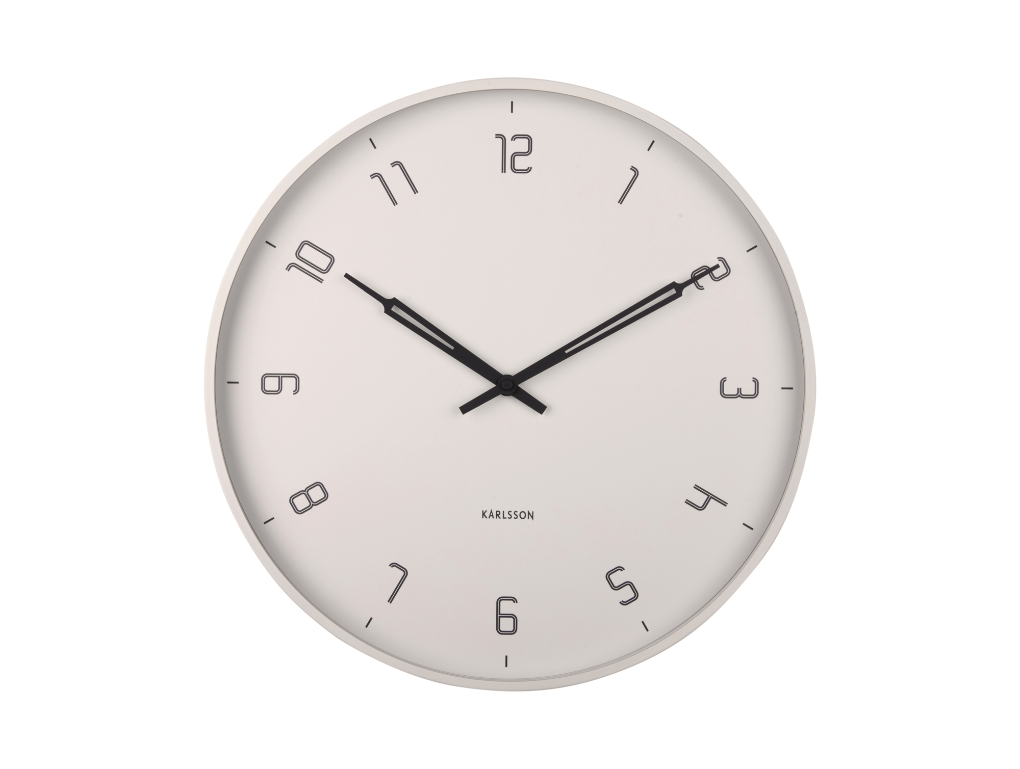 Wall clock Stark iron matt warm grey