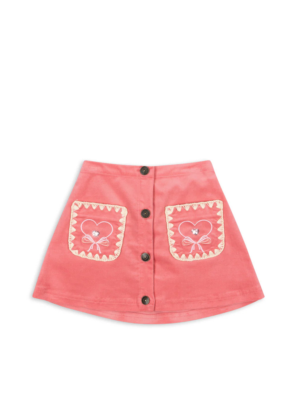 Lucky nederdel - flamingo plume - 2Y