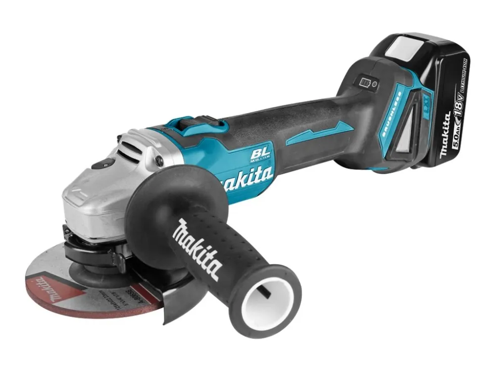 Makita DGA504RTJ - Vinkelkværn - ledningfri - 125 mm - 2 batterier - 18 V