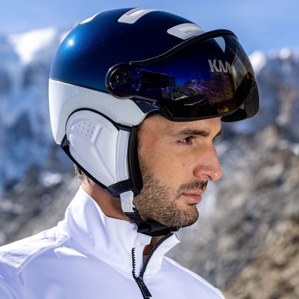 Casque de ski KASK CLASS SPORT VISOR NAVY/IRIDIUM MIRROR