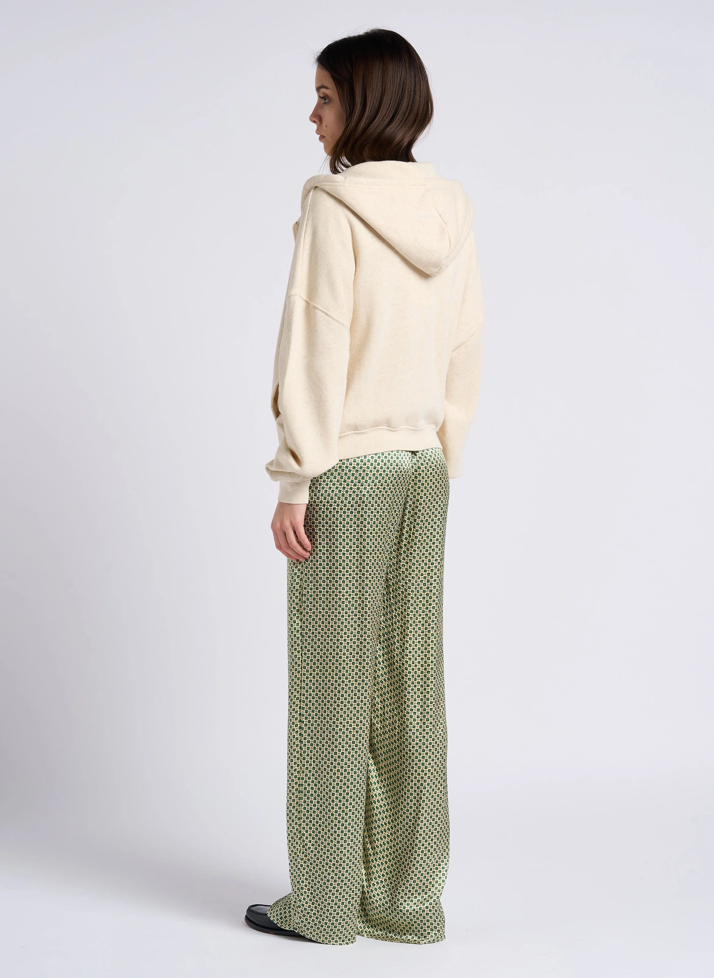 ITONAY - Sweat à capuche en coton bio et lin mélangé | Beige