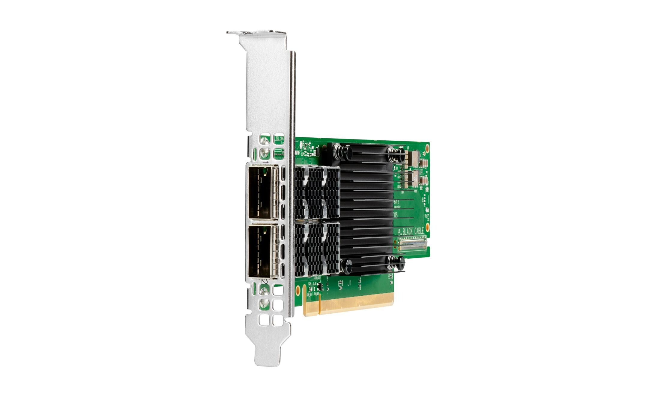 QSFP56 Netzwerkkarte P23666-B21 100Gbps PCI-Express x16<br>HPE InfiniBand HDR100/Ethernet 100 Gb QSFP56 PCIe4 x16 MCX653106A-ECAT Adapter mit 2 Anschlüssen