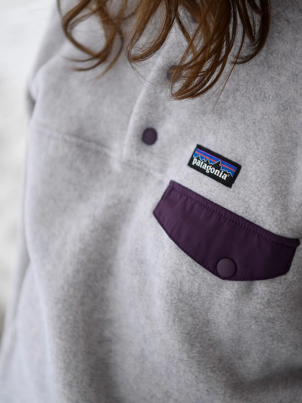 Patagonia LW Synch Snap-T Fleece Jacket pelican w/stone blue