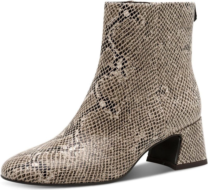 TAMARIS - Core - Dames Laarzen - Beige - Blokhak - 13,5 cm Schachthoogte
