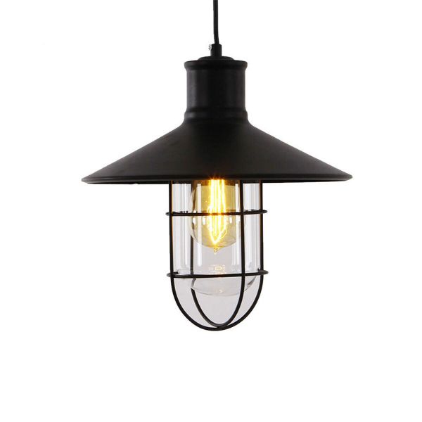 EDM Candeeiro de Teto Vintage E27 60w 27x28cm Preto - 32102