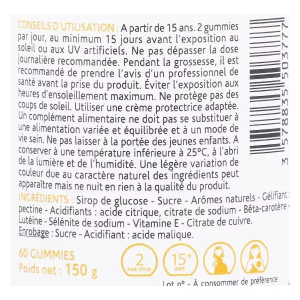 Arkopharma Phytobronz Préparateur Solaire Gummies 60 gummies