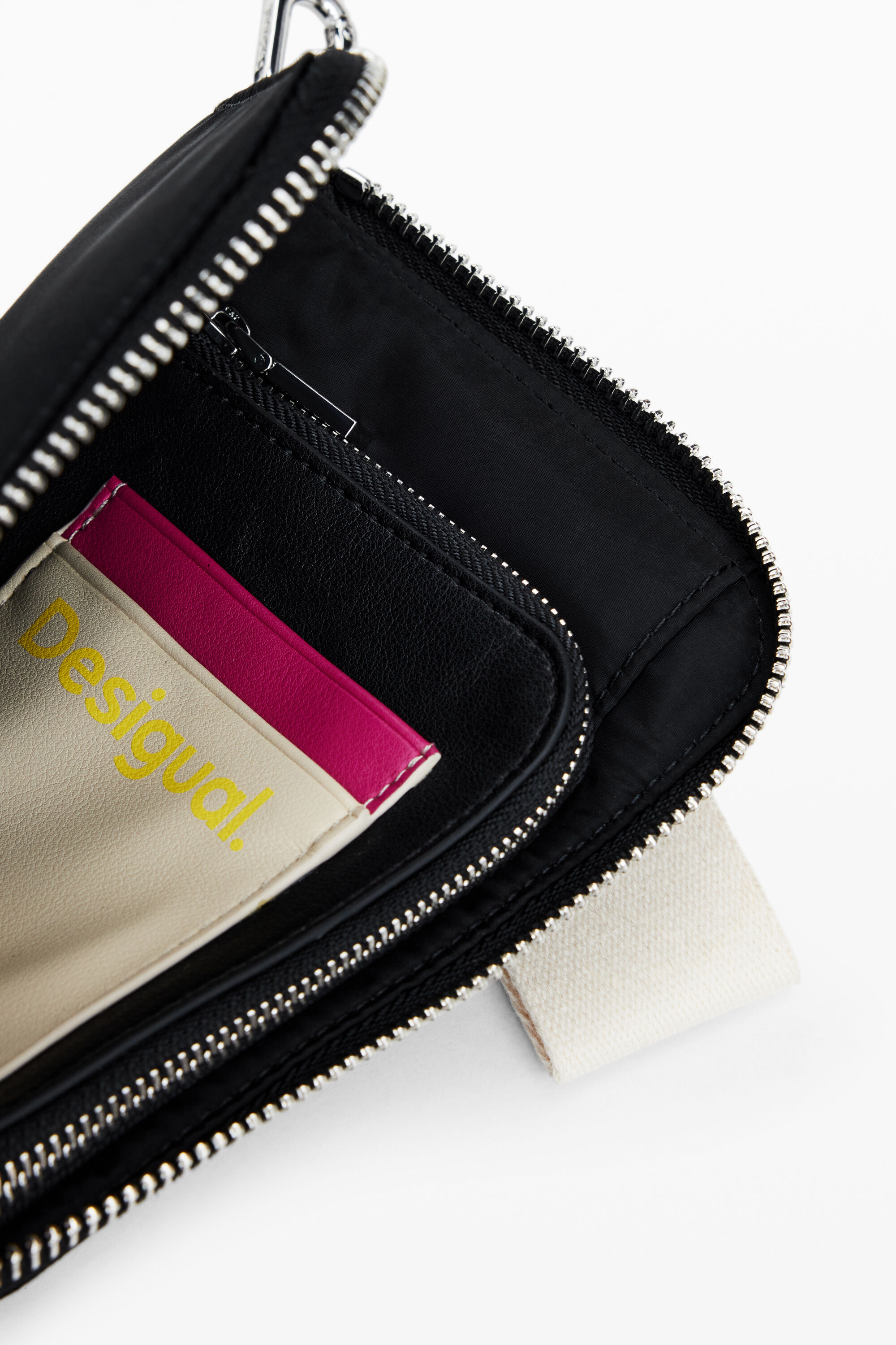 Porta-moedas de nylon com zíper