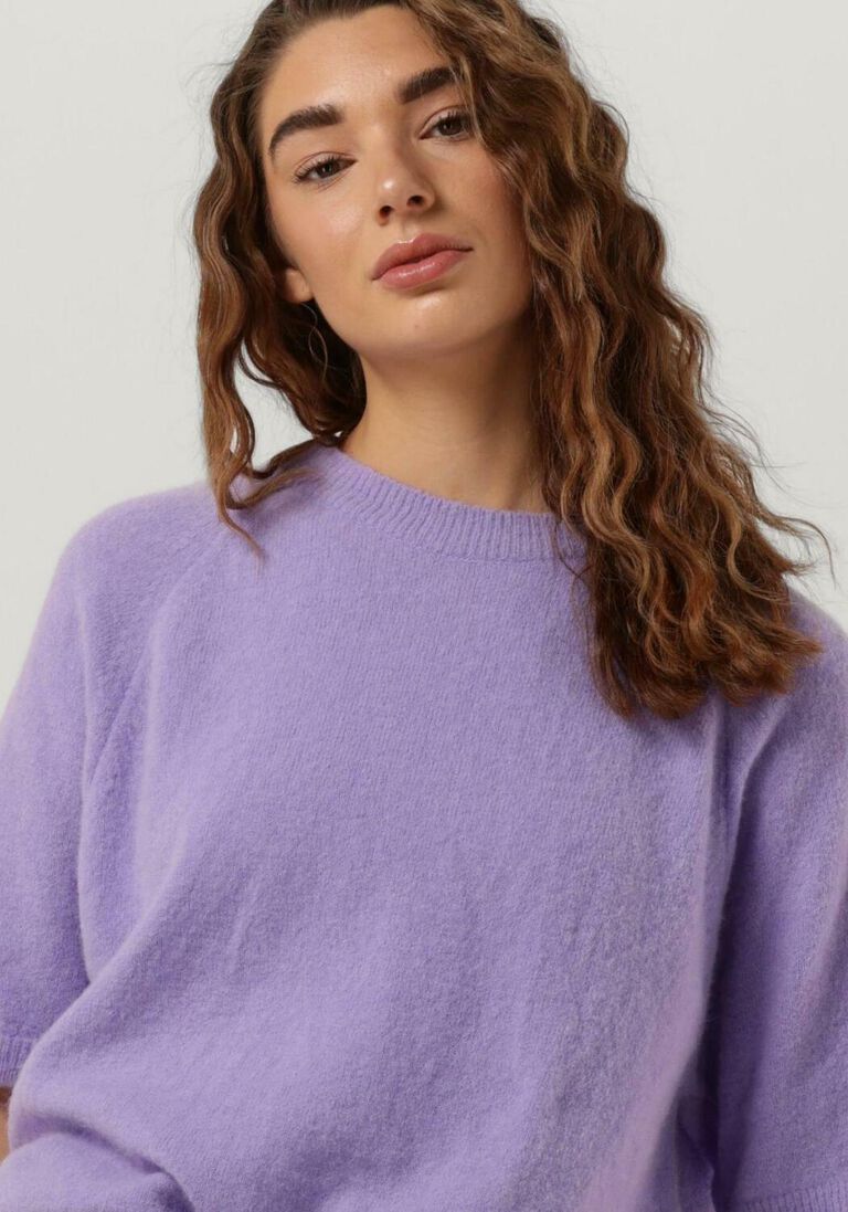 10DAYS paarse 10days trui shortsleeve sweater soft knit